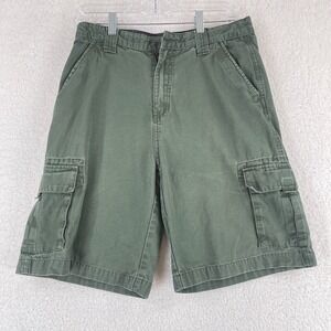 Boy Scouts of America Green Uniform Canvas Shorts Youth Boys Cargo Size 22 Youth